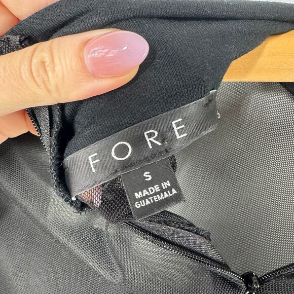 Fore Body Suite Women S Black Mesh Illusion Bust Dark Romantic Vampire Feminine - Picture 6 of 7